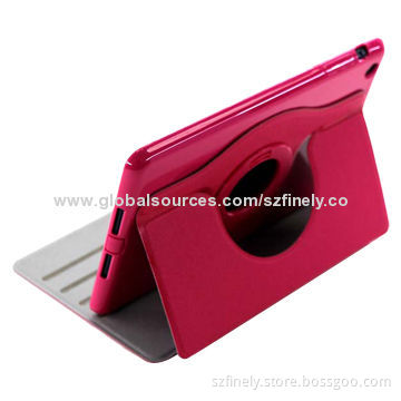 TPU Leather Stand Case for iPad Mini, 360° Rotating, Various Colors Available